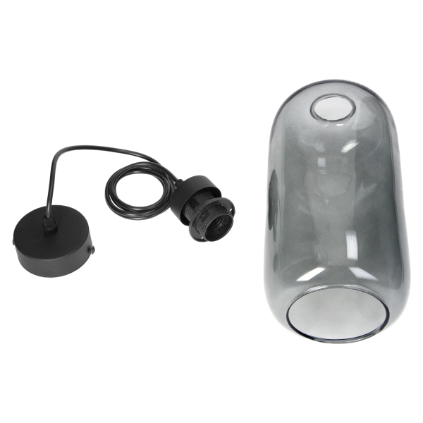 LAZIO 1P, pendant lamp, E27 max.15W, black LAZIO 1P, pendant lamp, E27 max.15W, black