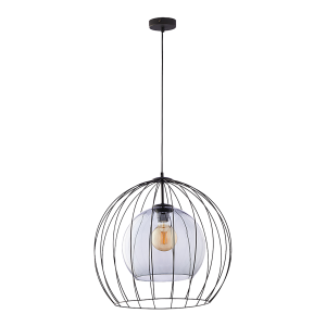 DUNIA 500 1P, pendant lamp, E27 max.15W, black