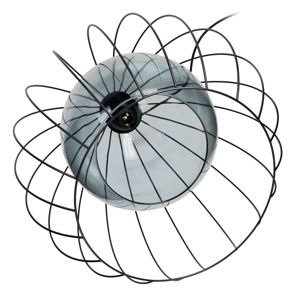 DUNIA 500 1P, pendant lamp, E27 max.15W, black