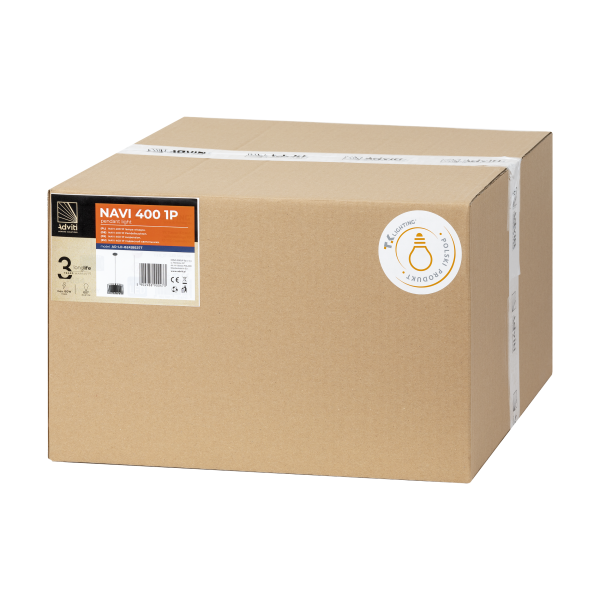 NAVI 400 1P, lampa wisząca, E27  max.60W, czarna NAVI 400 1P, lampa wisząca, E27  max.60W, czarna