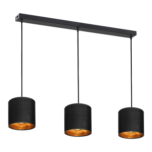NEVA pendant lamp, max. power 3x60W, E27, black, strip