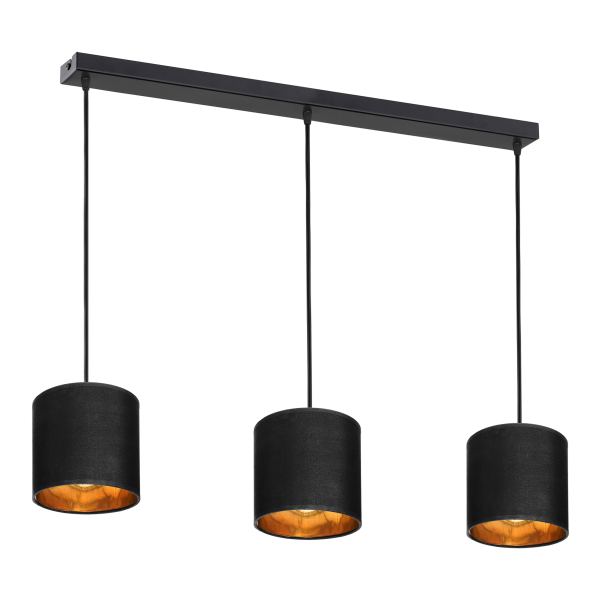 NEVA pendant lamp, max. power 3x60W, E27, black, strip NEVA pendant lamp, max. power 3x60W, E27, black, strip
