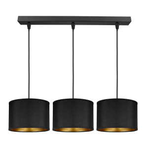 KYLO 3P E27, pendant light, max. 3x60W, black, slat