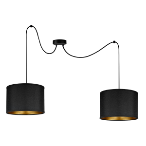 KYLO 2P E27, pendant light, max. 2x60W, black