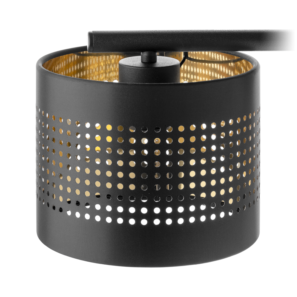 ALESSIO 3P, pendant lamp, E27 max.60W, black-gold