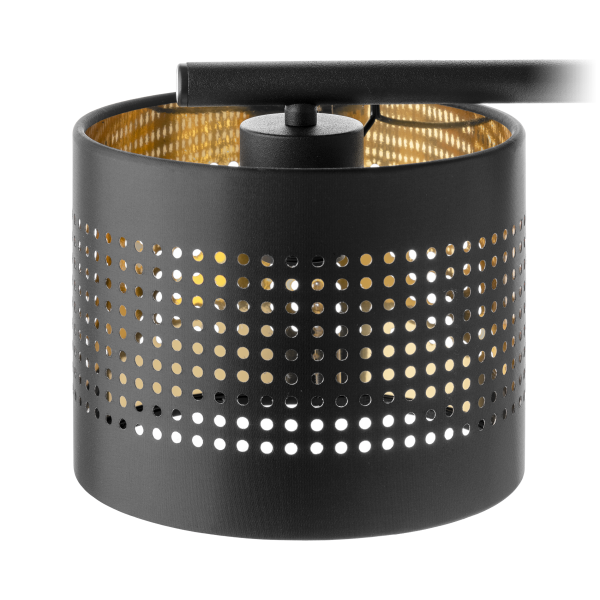 ALESSIO 3P, pendant lamp, E27 max.60W, black-gold ALESSIO 3P, pendant lamp, E27 max.60W, black-gold