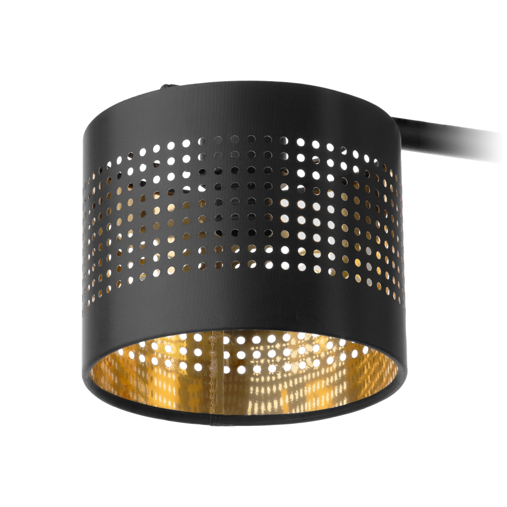 ALESSIO 3P, pendant lamp, E27 max.60W, black-gold
