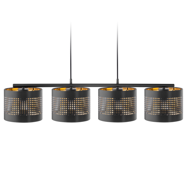 ALESSIO 3P, pendant lamp, E27 max.60W, black-gold ALESSIO 3P, pendant lamp, E27 max.60W, black-gold