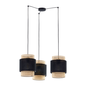 LANA 3P, pendant lamp, E27 max.60W, black