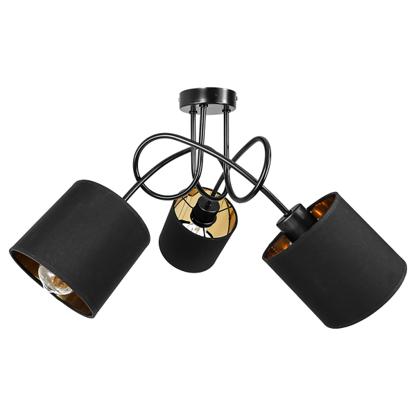 VIGO pendant lamp, max. power 3x60W, E27, black VIGO pendant lamp, max. power 3x60W, E27, black