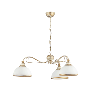 LARISA 3P, pendant light, 3xE27 max. 3x60W, metal, ecrie, glass lampshade