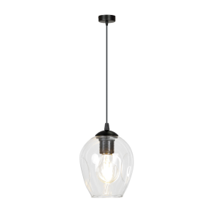 IRIS pendant lamp, max. power 60W, E27, black-transparent