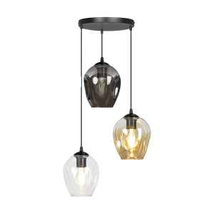 IRIS pendant lamp, max. power 3x60W, E27, black-colour (mix)