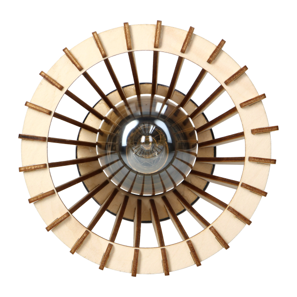 DELOS wall lamp E27, max. power 1x60W, black, wood DELOS wall lamp E27, max. power 1x60W, black, wood