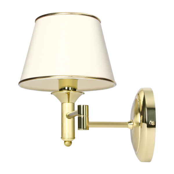 TESALIA 1P, wall lamp with folding, E27 max. 60W, brass, gols, ecrie lampshade TESALIA 1P, wall lamp with folding, E27 max. 60W, brass, gols, ecrie lampshade