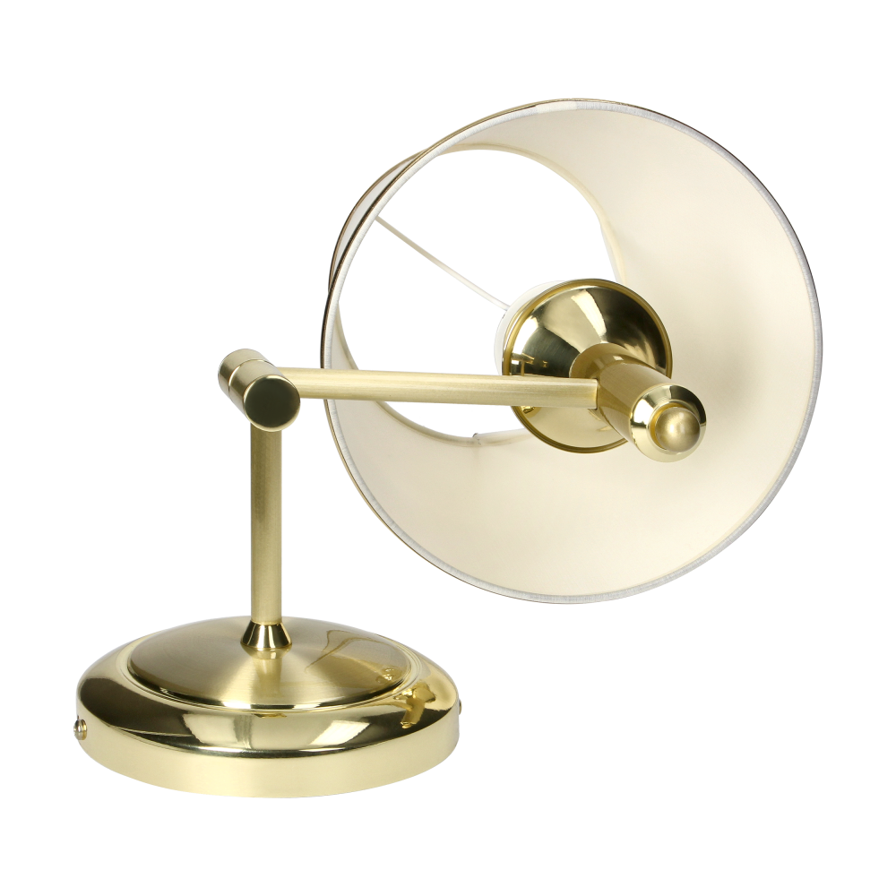 TESALIA 1P, wall lamp with folding, E27 max. 60W, brass, gols, ecrie lampshade