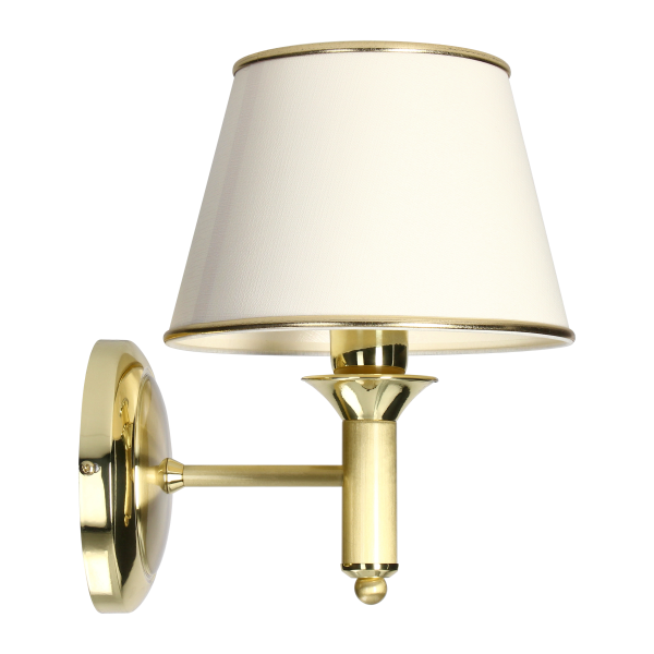 TESALIA 1P, wall lamp, E27 max. 60W, brass, gols, ecrie lampshade TESALIA 1P, wall lamp, E27 max. 60W, brass, gols, ecrie lampshade