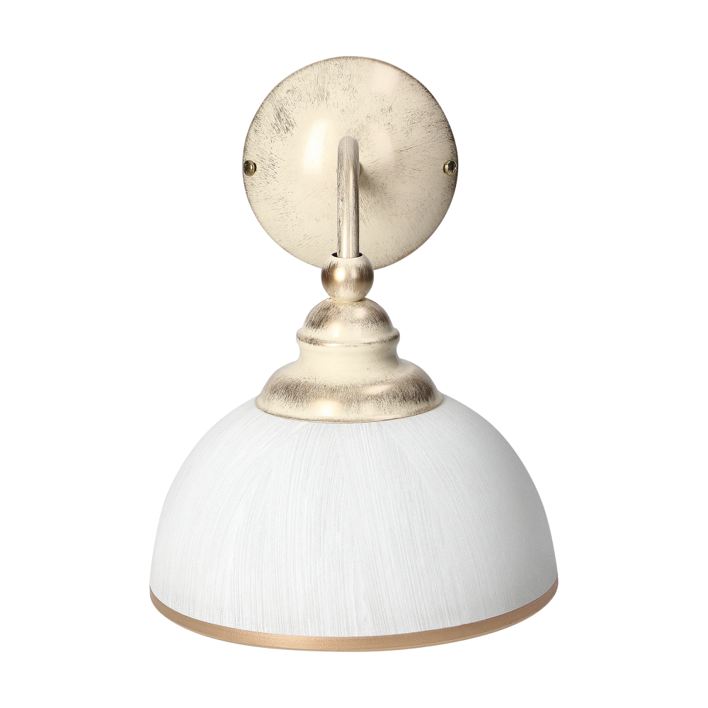 LARISA 1P, wall lamp, E27 max. 60W, metal, ecrie, glass lampshade