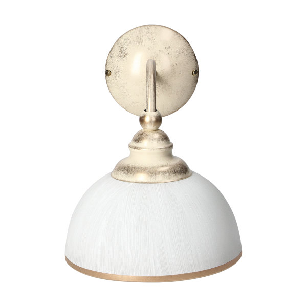LARISA 1P, wall lamp, E27 max. 60W, metal, ecrie, glass lampshade LARISA 1P, wall lamp, E27 max. 60W, metal, ecrie, glass lampshade