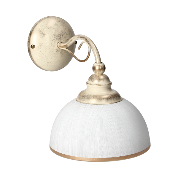 LARISA 1P, wall lamp, E27 max. 60W, metal, ecrie, glass lampshade LARISA 1P, wall lamp, E27 max. 60W, metal, ecrie, glass lampshade
