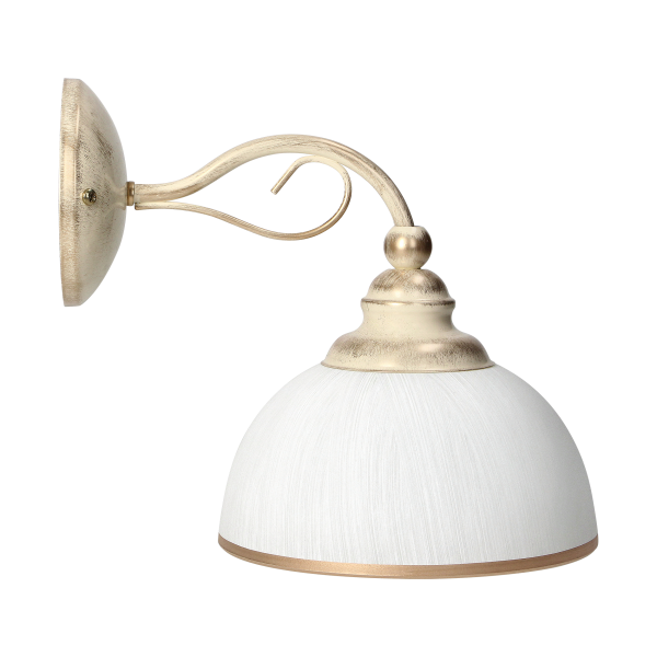 LARISA 1P, wall lamp, E27 max. 60W, metal, ecrie, glass lampshade LARISA 1P, wall lamp, E27 max. 60W, metal, ecrie, glass lampshade