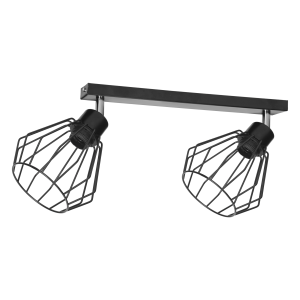 PINO wall and ceiling lamp, max. power 2x60W, E27, black, strip