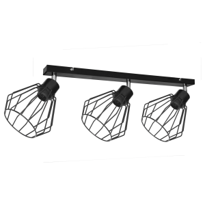 PINO wall and ceiling lamp, max. power 3x60W, E27, black, strip