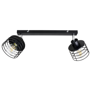 ISLA wall and ceiling lamp, max. power 2x60W, E27, black, strip