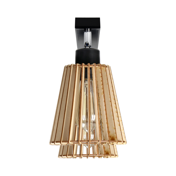 DELOS wall and ceiling lamp E27, max. power 2x60W, black, wood DELOS wall and ceiling lamp E27, max. power 2x60W, black, wood