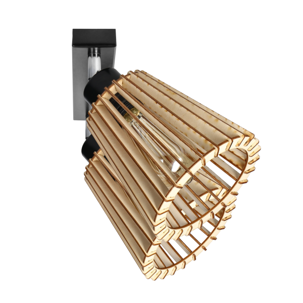 DELOS wall and ceiling lamp E27, max. power 2x60W, black, wood DELOS wall and ceiling lamp E27, max. power 2x60W, black, wood