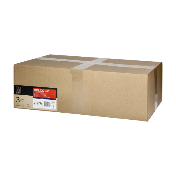 DELOS wall and ceiling lamp E27, max. power 3x60W, black, wood DELOS wall and ceiling lamp E27, max. power 3x60W, black, wood