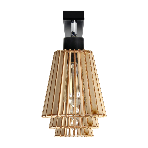 DELOS wall and ceiling lamp E27, max. power 3x60W, black, wood DELOS wall and ceiling lamp E27, max. power 3x60W, black, wood