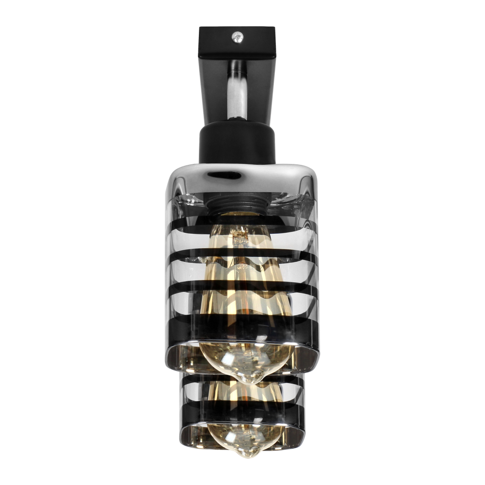 SIENA E27, wall and ceiling lamp, max. 2x60W, black, strip