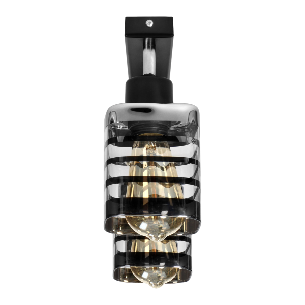 SIENA E27, wall and ceiling lamp, max. 2x60W, black, strip SIENA E27, wall and ceiling lamp, max. 2x60W, black, strip