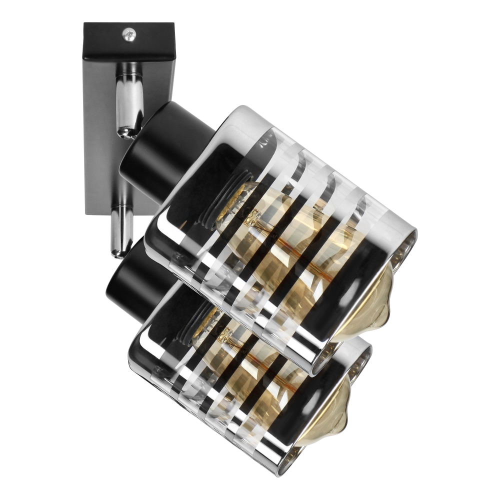 SIENA E27, wall and ceiling lamp, max. 2x60W, black, strip