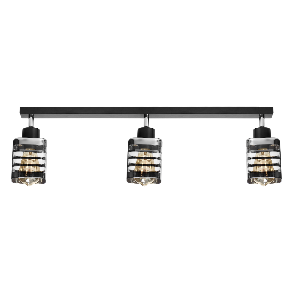 SIENA E27, wall and ceiling lamp, max. 2x60W, black, strip