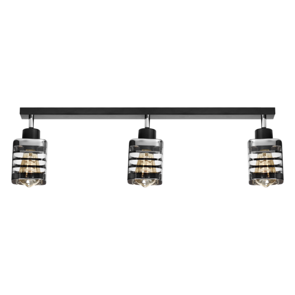 SIENA E27, wall and ceiling lamp, max. 2x60W, black, strip SIENA E27, wall and ceiling lamp, max. 2x60W, black, strip