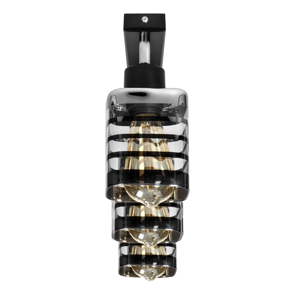 SIENA E27, wall and ceiling lamp, max. 2x60W, black, strip