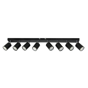 DOA SP 8, wall and ceiling light, GU10, max. 8x50W, IP20, black