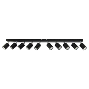 DOA SP 10, wall and ceiling light, GU10, max. 10x50W, IP20, black