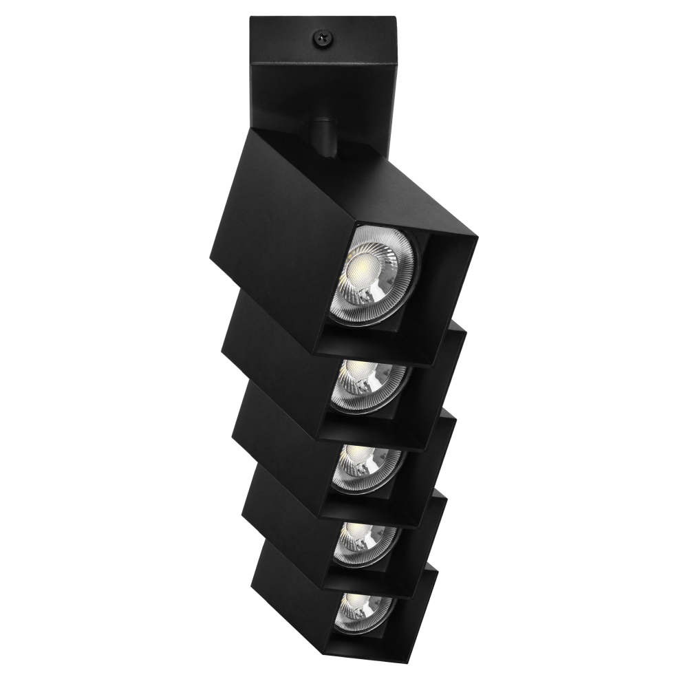 KUBAR SP 5, wall and ceiling luminaire, 5xGU10, IP20, black