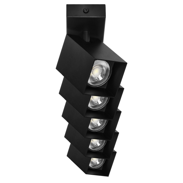 KUBAR SP 5, wall and ceiling luminaire, 5xGU10, IP20, black KUBAR SP 5, wall and ceiling luminaire, 5xGU10, IP20, black