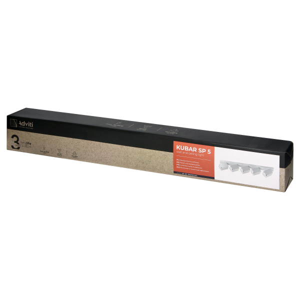 KUBAR SP 5, wall and ceiling luminaire, 5xGU10, IP20, white KUBAR SP 5, wall and ceiling luminaire, 5xGU10, IP20, white