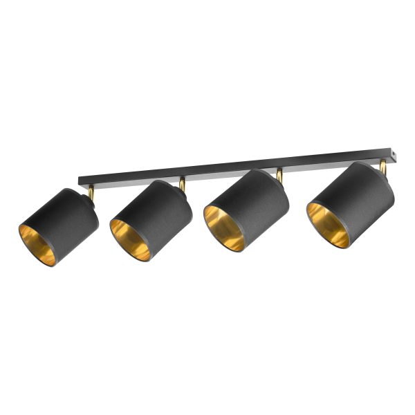 BATI wall and ceiling luminaire, max. power  4x60W, E27, black BATI wall and ceiling luminaire, max. power  4x60W, E27, black