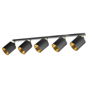 BATI wall and ceiling luminaire, max. power  5x60W, E27, black