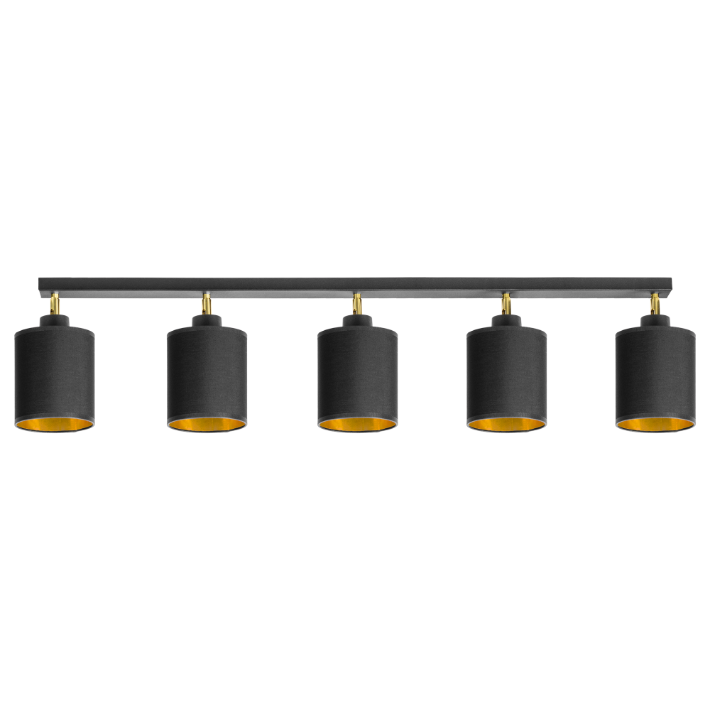 BATI wall and ceiling luminaire, max. power  5x60W, E27, black