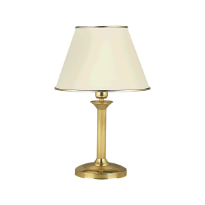 TESALIA, night lamp, E27 max. 60W, brass, gold, ecrie lampshade