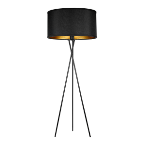 KYLO 1P E27, floor-standing lamp, max. 60W, black, twist tripod