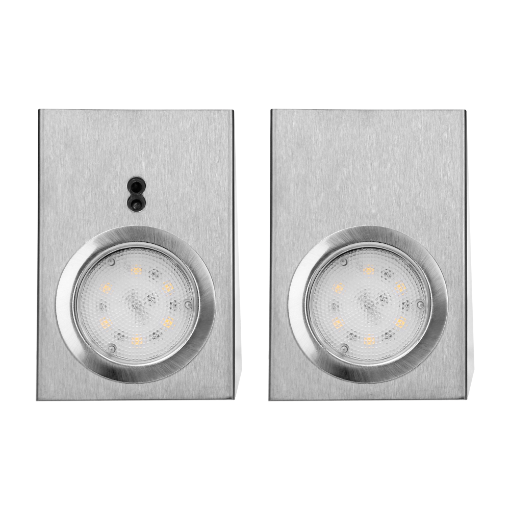 Under-cabinet LED light with a touchless switch, 2W, 180lm, 4000K, INOX