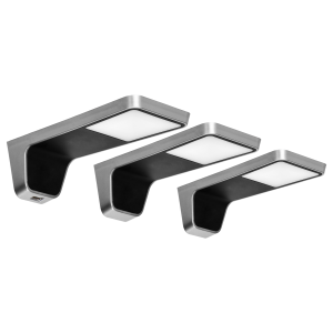 NELA set of 3 under-cabinet LED lamps, 2x2W+7.5W, 4000K, with USB, black
